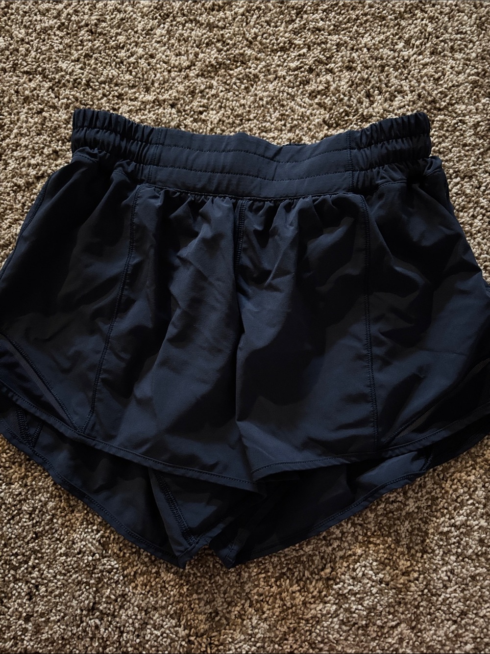 lululemon athletica Black Running Shorts with Inner Liner
